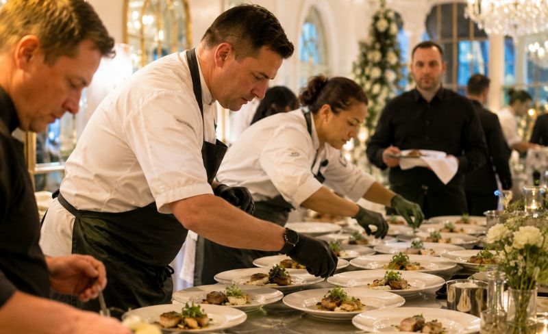 Sarasota wedding buffet setup